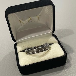 Men’s Triton Stainless Steel Wedding Band, Custom, Size 14.5